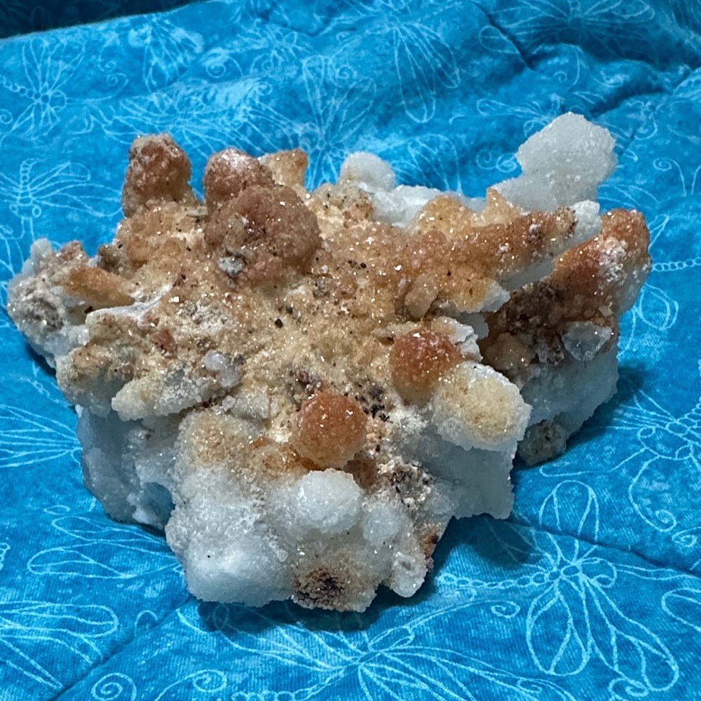 Sparkling Sugar Quartz Fluorite Crystal Cluster